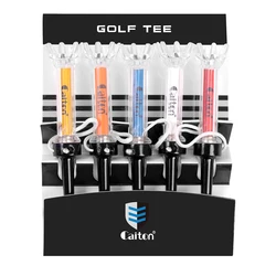 Caiton 5pcs Golf Tee,With Magnetic Plastic Golf Tee, 3 Sizes (79mm/85mm/90mm), 360degree Bounce New Gift,Golf Training Practice