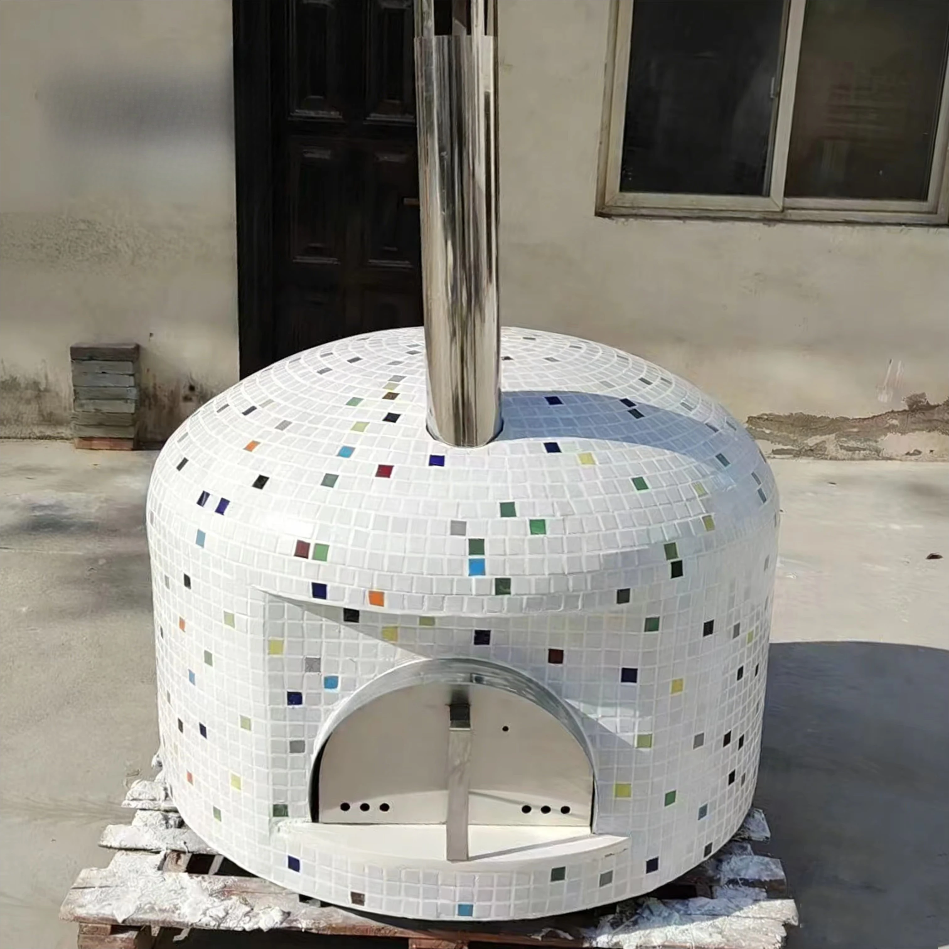 hj-Commercial Portable Wood Fired Pizza Oven for Sale Good Price Built-in Oven with Wood Pellet for Home Use@