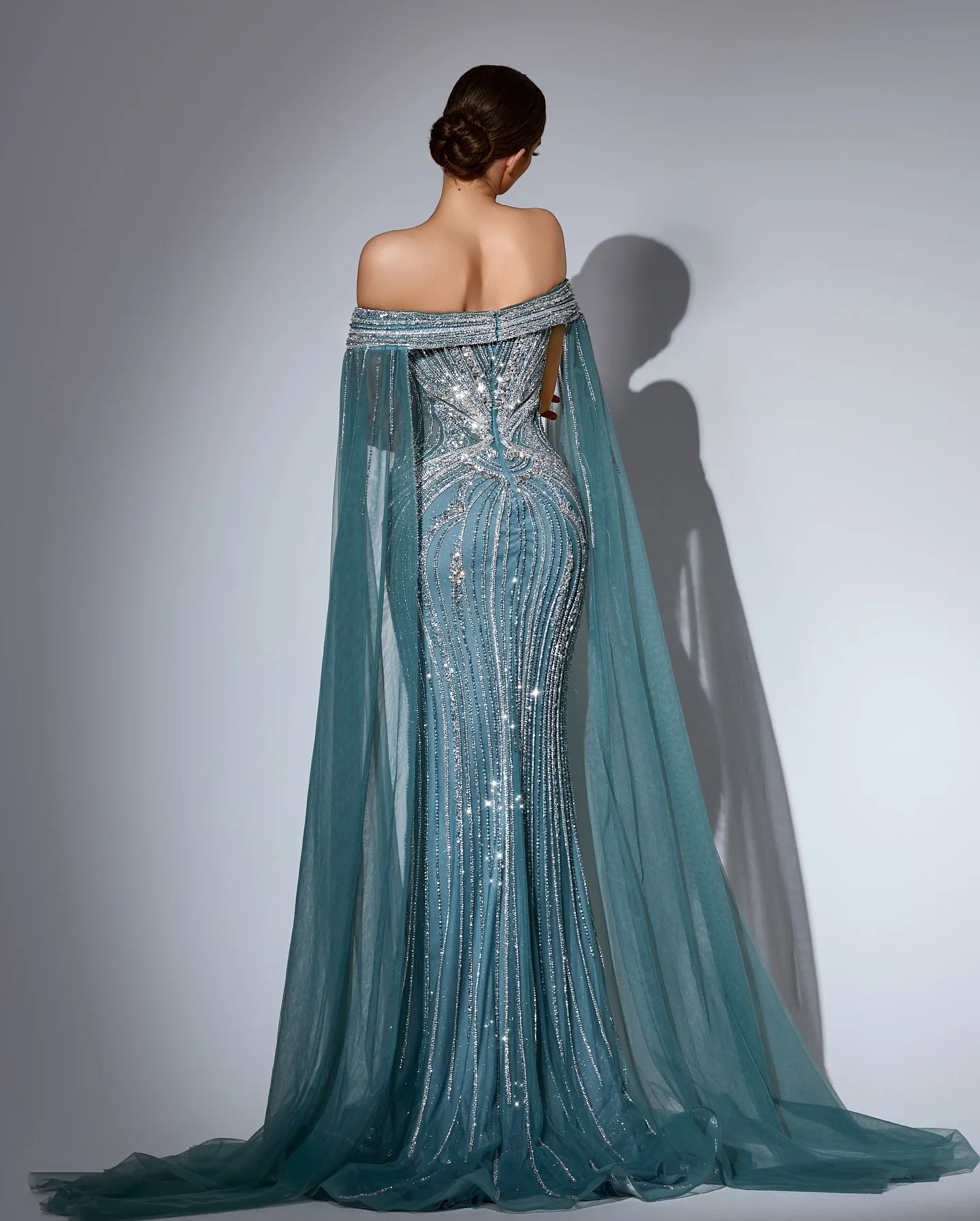 فساتين سهرة رائعة حورية البحر بدون حمالات كريستال بدون أكمام فساتين حفلات بدون ظهر فساتين حفلات مخصصة رداء السهرة #3