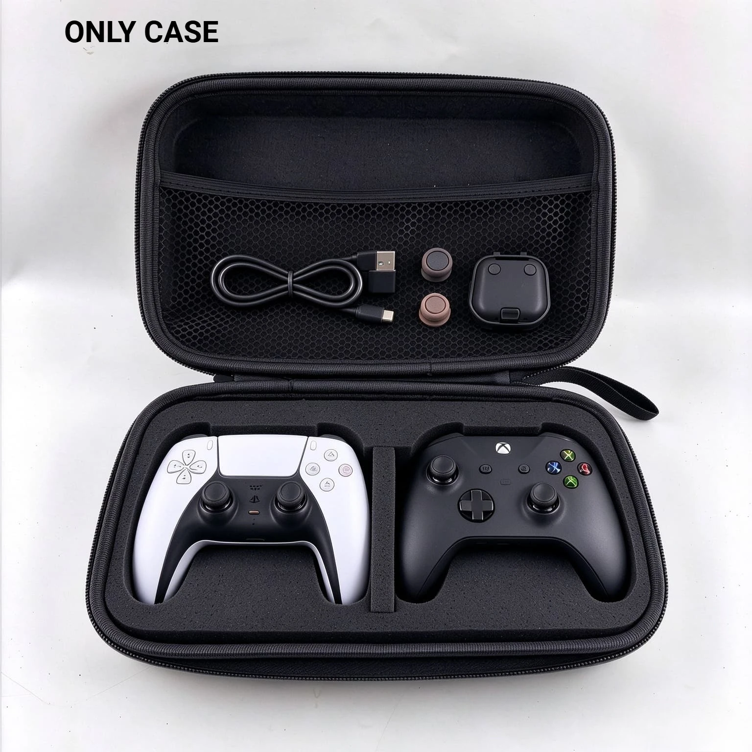 Portable Travel EVA Storage Case with DIY Cut Foam for PS5 DualSense / Xbox Series X/S Game Controller