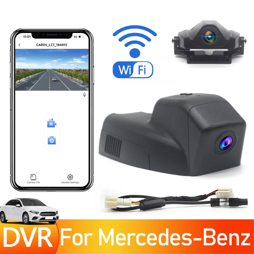 4K UHD 2160P Plug And Play Wifi Car Dvr Dash Cam Cameras For Mercedes-Benz B Class W246 W247 B200 B180d 2015 2016 2017 2018 2019