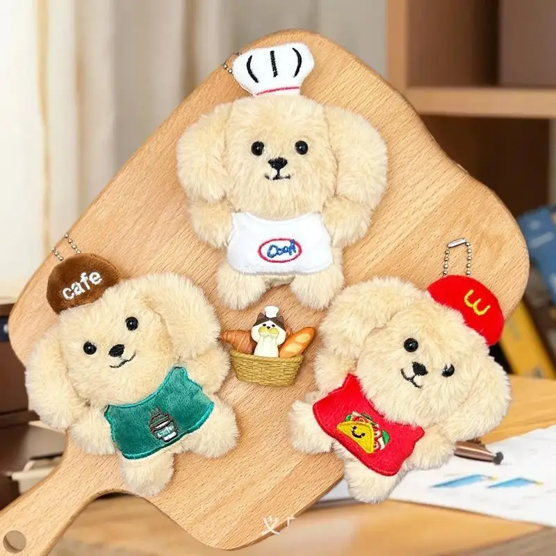 HUA HUA dessin animé en peluche poupée chiot pendentif mignon poupée décoration pendentif sac à dos pendentif décoration cadeaux