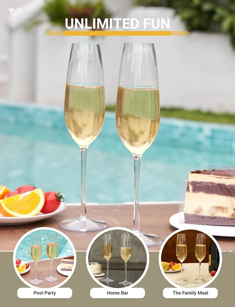 small wine glass Clear Premium Plastic 9oz Short-Stem Wine Goblet  King Zak