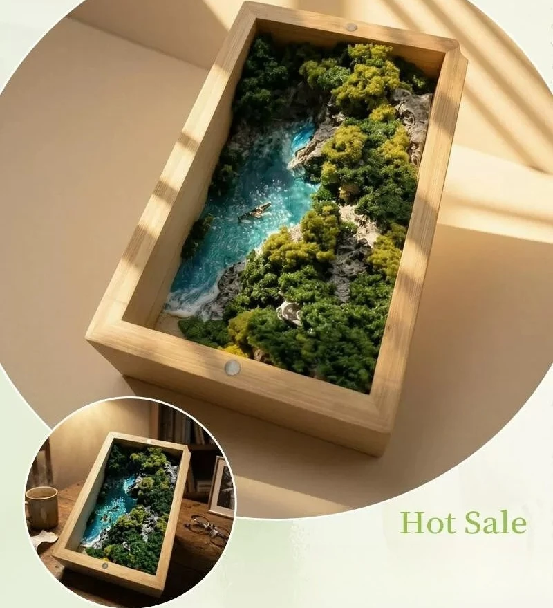 High-end Handmade Landscape Decoration Desktop Ornament Ocean Style Atmosphere Lighting Ornaments Exquisite Birthday Gift