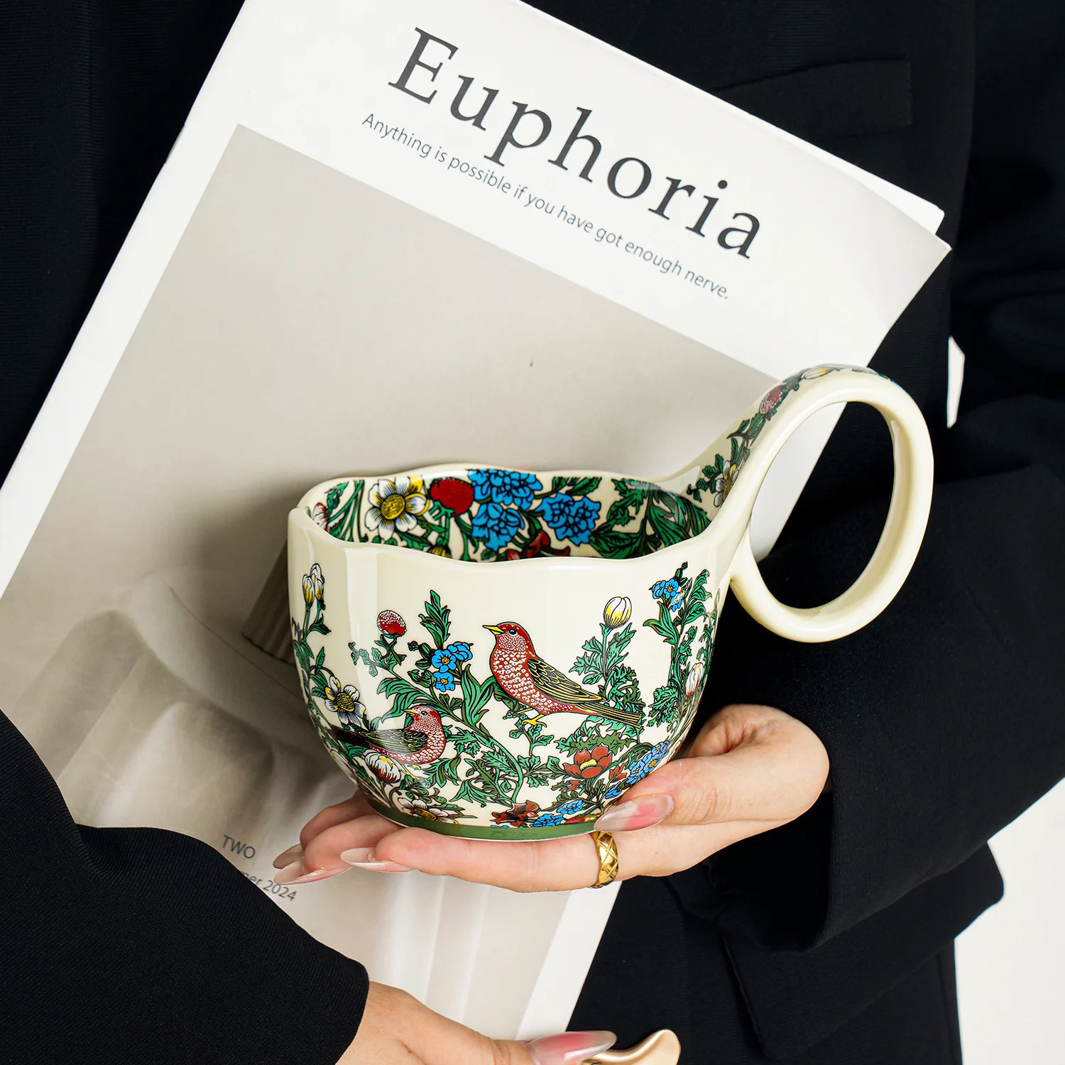 

Mug High-grade Retro Ceramic Cup Large Capacity Household Water Cup Office Coffee Cup Gift