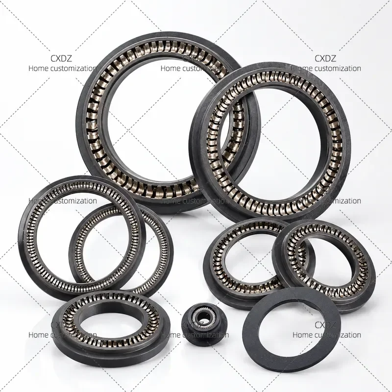 Rotating Flange Pan Plug Seal with TVM Energy Storage Spring PTFE Plus Carbon Fiber Wear Resistant Corrosion Resistant High