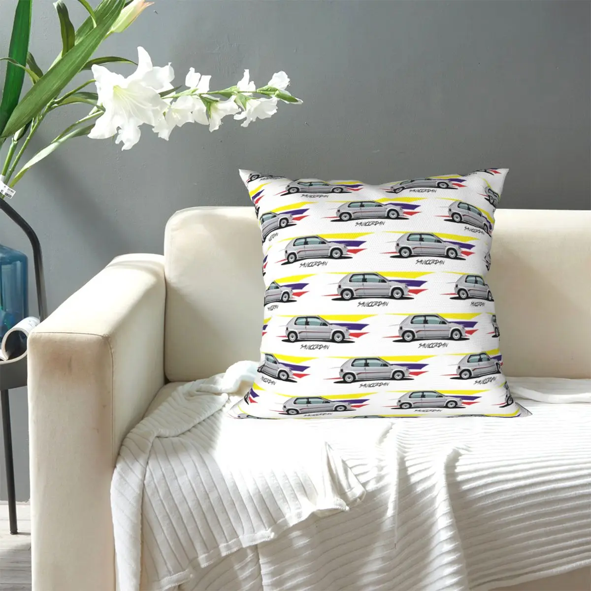 106 Rally Square Pillowcase Pillow Cover Cushion Zip Decorative Comfort Throw Pillow for Home Car
