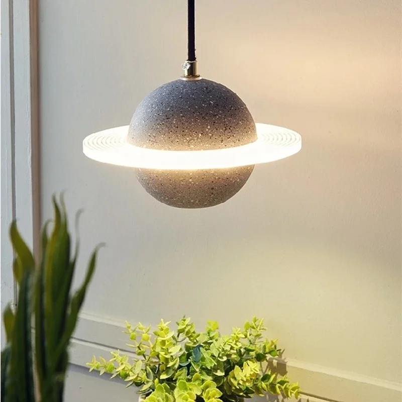 

Moden New Hot Sale Resin Pendant Lamp Planet For Restaurant Store Living Dining Room Suspension Indoor Lighting Decor Luminaire