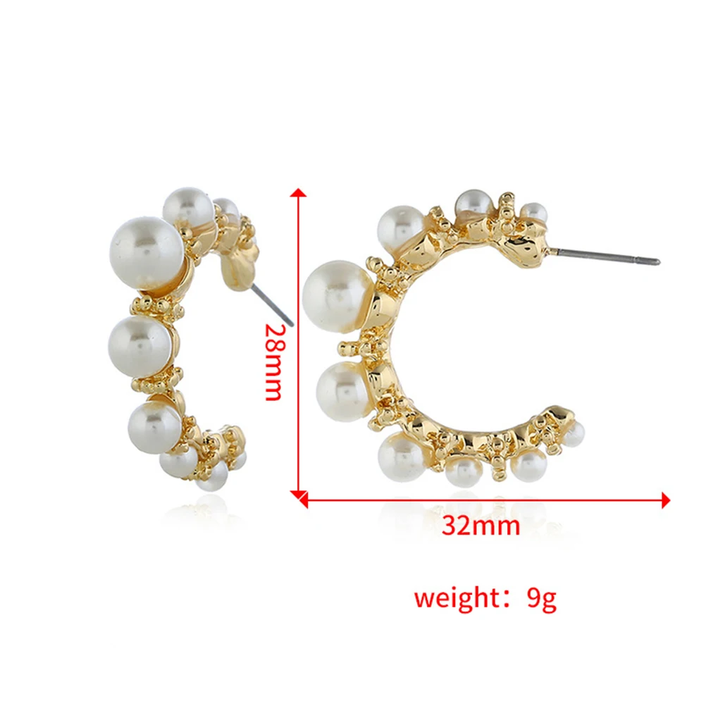 

Pearl Earrings Dangle Lightweight Exquisite Unique Fashionable Women Gift Stud Ear Pins Eardrop Earbob Decor Durable