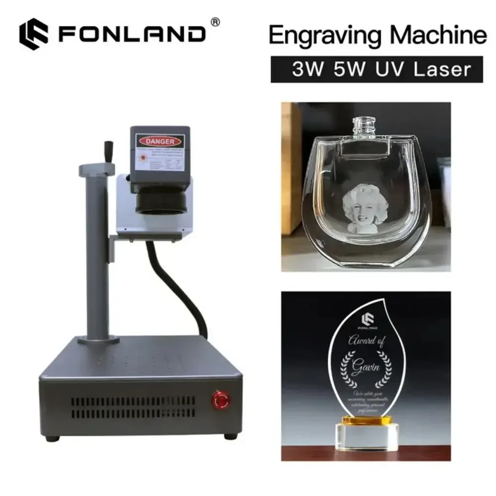 Fonland 5W UV Universal laser marking machine Fiber 355nm High Precision Ultraviolet Machine for Glass Wood PVC PCB Engraving