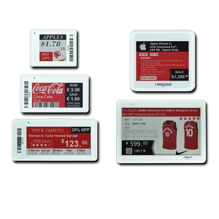 Supermarket Wireless Etag Epaper Color Eink Display ESL Tag Demo Kit Digital Electronic Price Tag Shelf Label