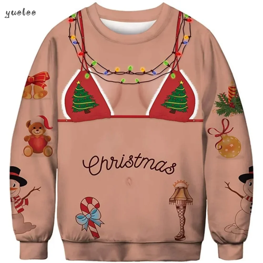 

Funny Men Women Ugly Christmas Sweatshirts Humping Reindeer Climax Tacky Christmas Jumpers Top Couple Holiday Party Sweatshirts