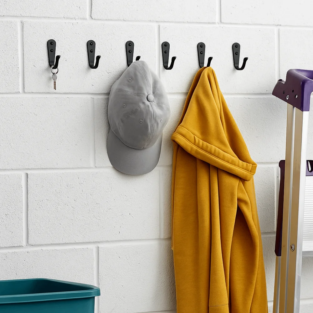 

10Pcs Retro Style Wall Mounted Coat Hooks Iron Metal Clothes Storage Rack Rustproof Save Space Wall Hanging Hook Bathroom Use