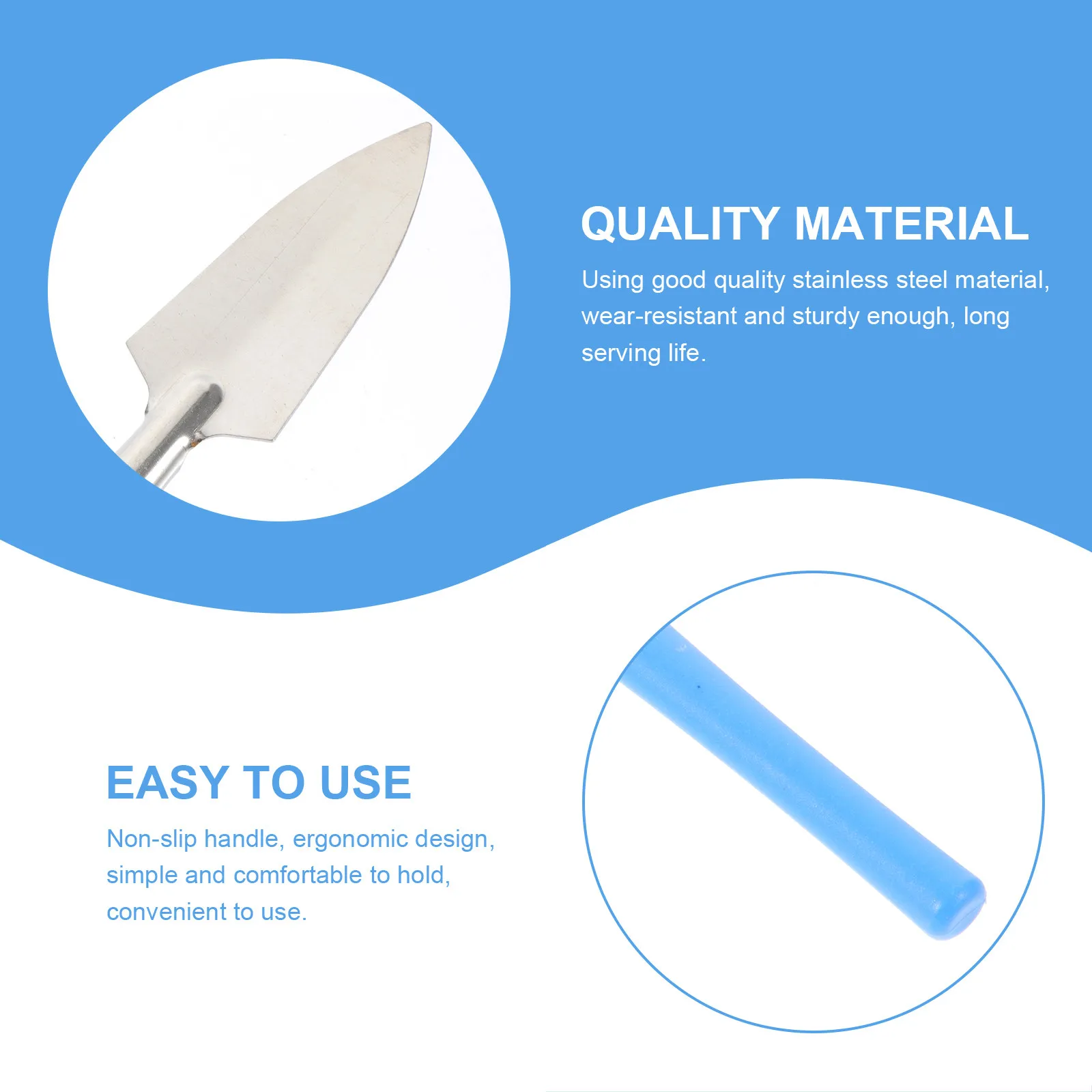 3Pcs Gardening Shovels Set Stainless Steel Ergonomic Non-Skid Handle Multi-Functional Soil Loosening Planting Transplanting