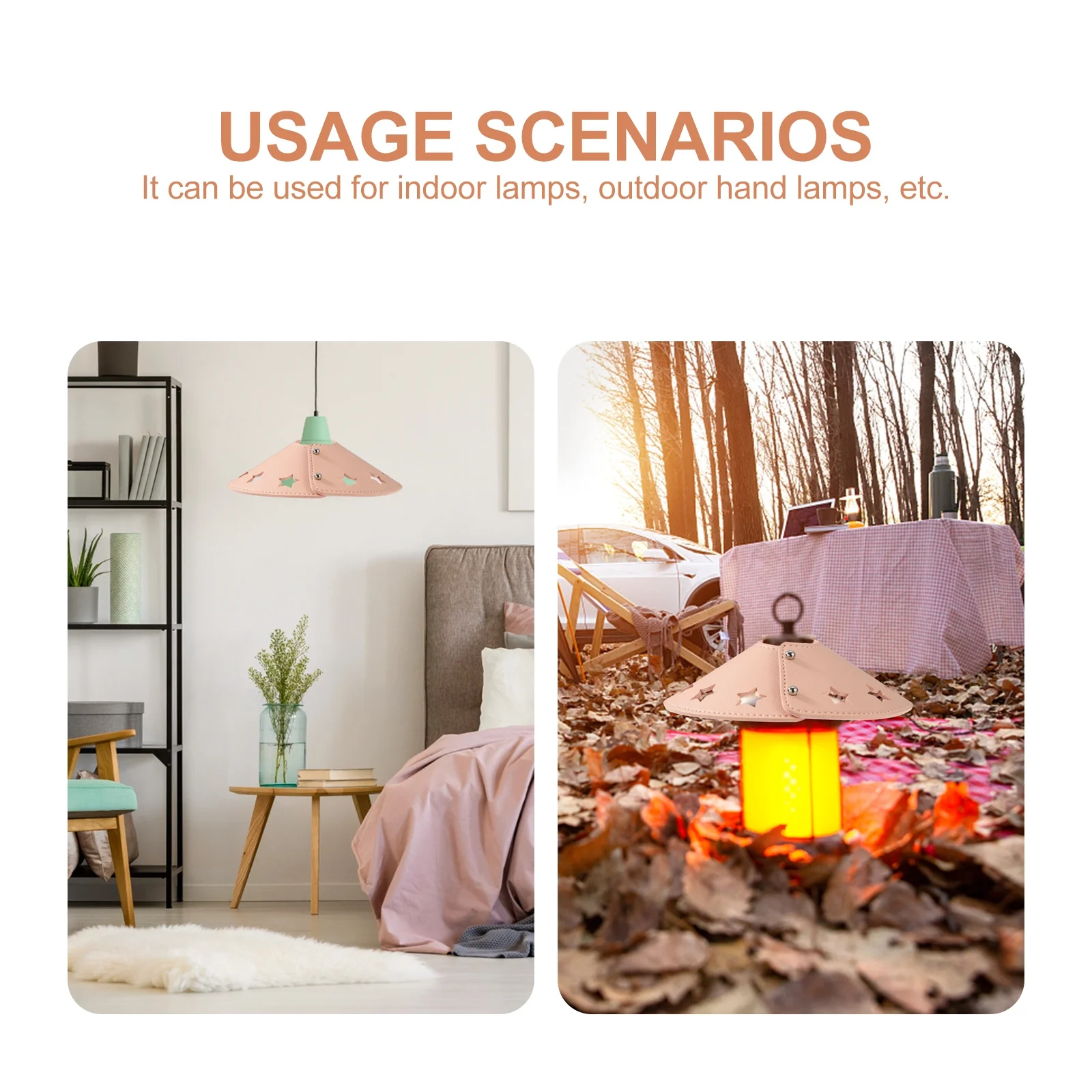 

Lamp Shade Premium Durable Material Romantic Warm Atmosphere for Bedroom Living Room Outdoor Camping Light Cover