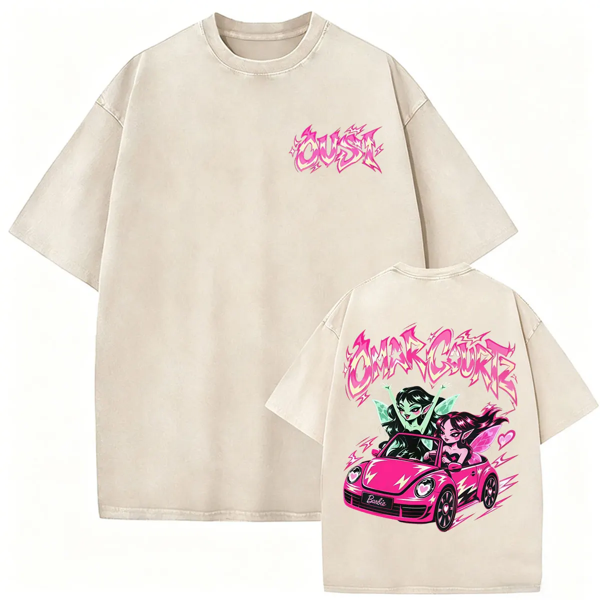 Vintage Washed Omar Courtz Por Si Manana No Estoy Tour T-Shirts Herren Damen Mode Ästhetisches T-Shirt Streetwear Oversized T-Shirt – Detail 5
