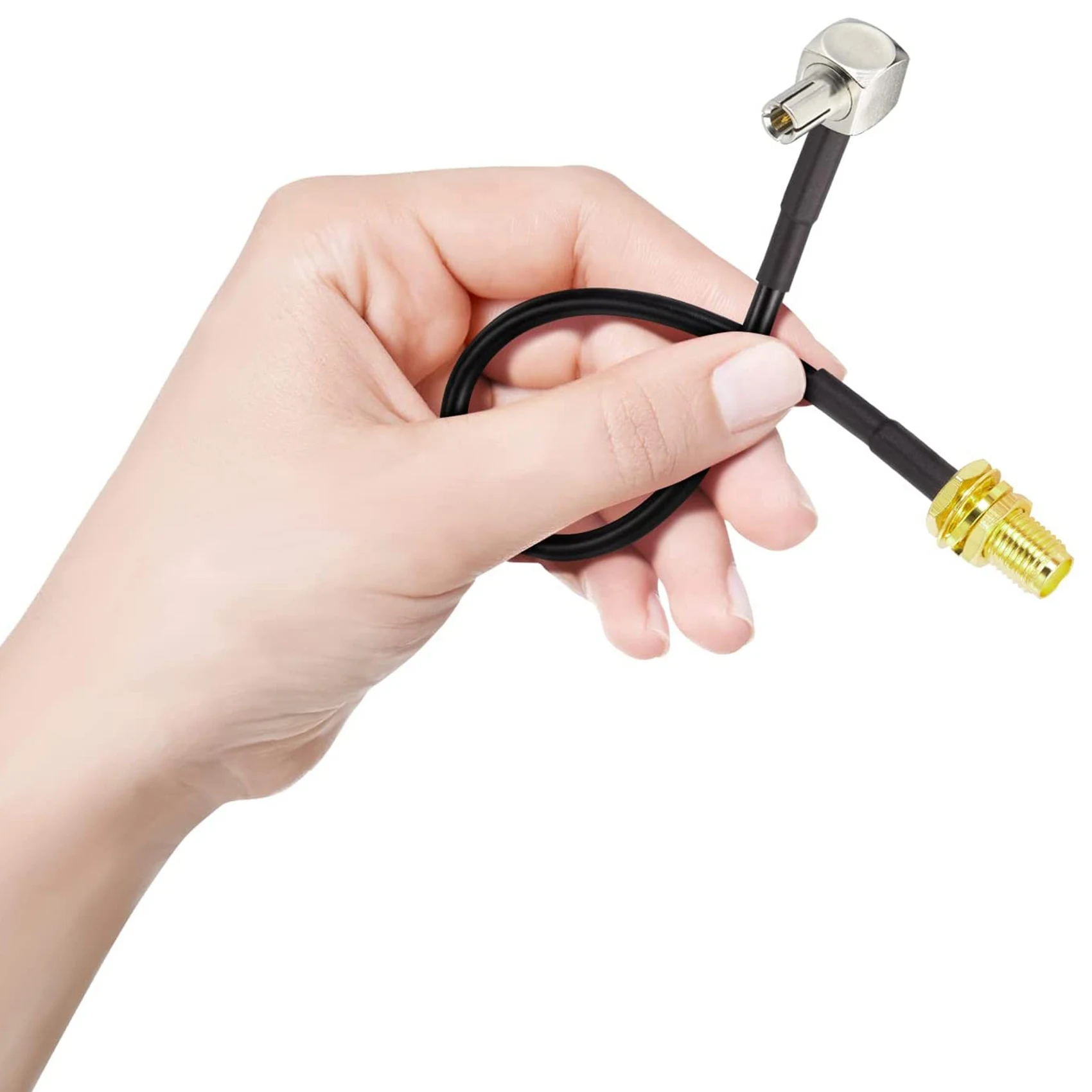 SMA Fêmea para TS9 Cabo Adaptador Masculino, Antena Externa Router, 4G, 15 centímetros, Huawei E5372, E5577, E5786, E5787, 2pcs
