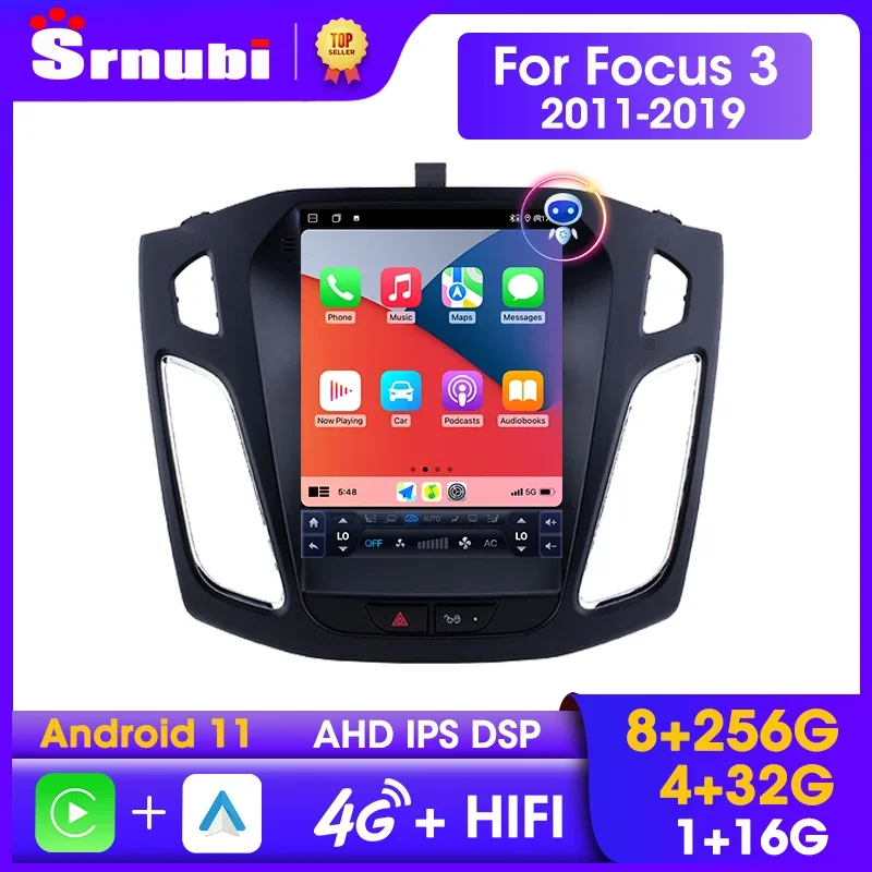 

Srnubi 9.7" Android 12 Car Radio for Ford Focus Mk 3 2011 2012 - 2019 Multimedia Player 2 Din Carplay Auto Stereo GPS DVD 2din