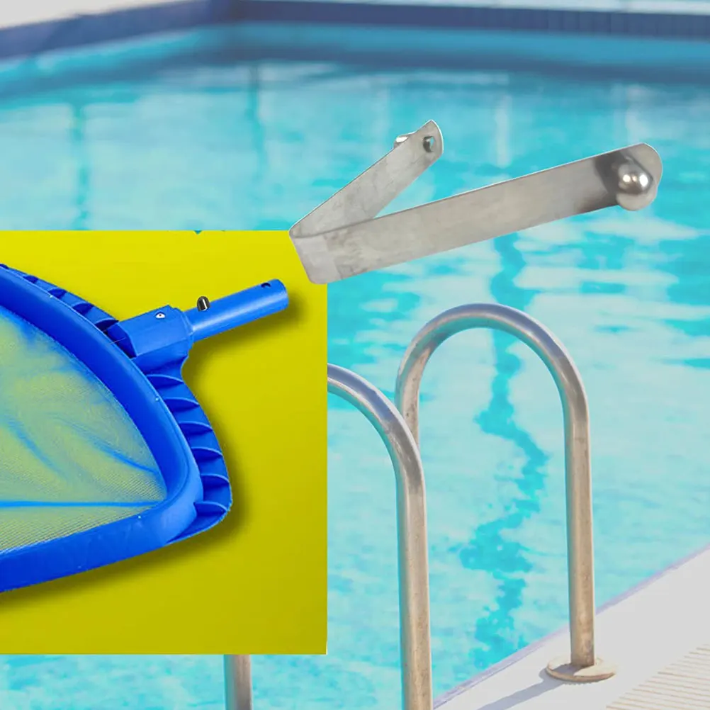 

10Pcs Replacement Spring Clips for Pool Stainless Steel Clasps Double Pin Fastening Strong Connection for Pool Maintenance Tools