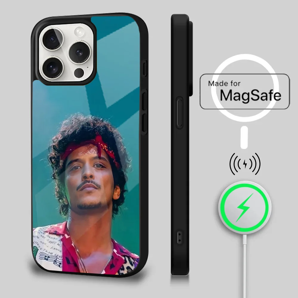 B- Bruno Singer Mars Phone Case For iPhone 16 15 14 13 12 11 Plus,Pro,Max Mini Magsafe Magnetic Wireless Charging