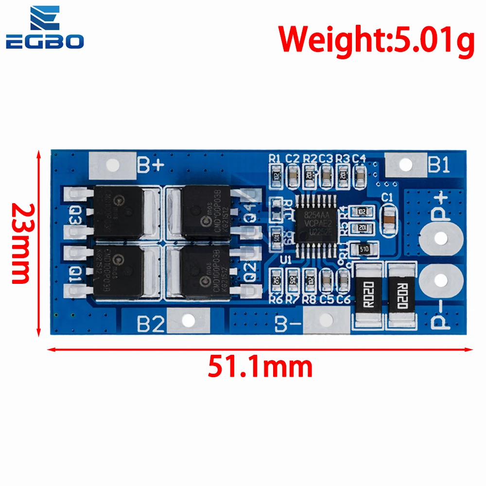 EGBO 3S 20A 18650 Li-ion Lithium Battery Charger Protection Board 10.8V 11.1V 12V 12.6V Electric 10A Lipo BMS PCB PCM Module