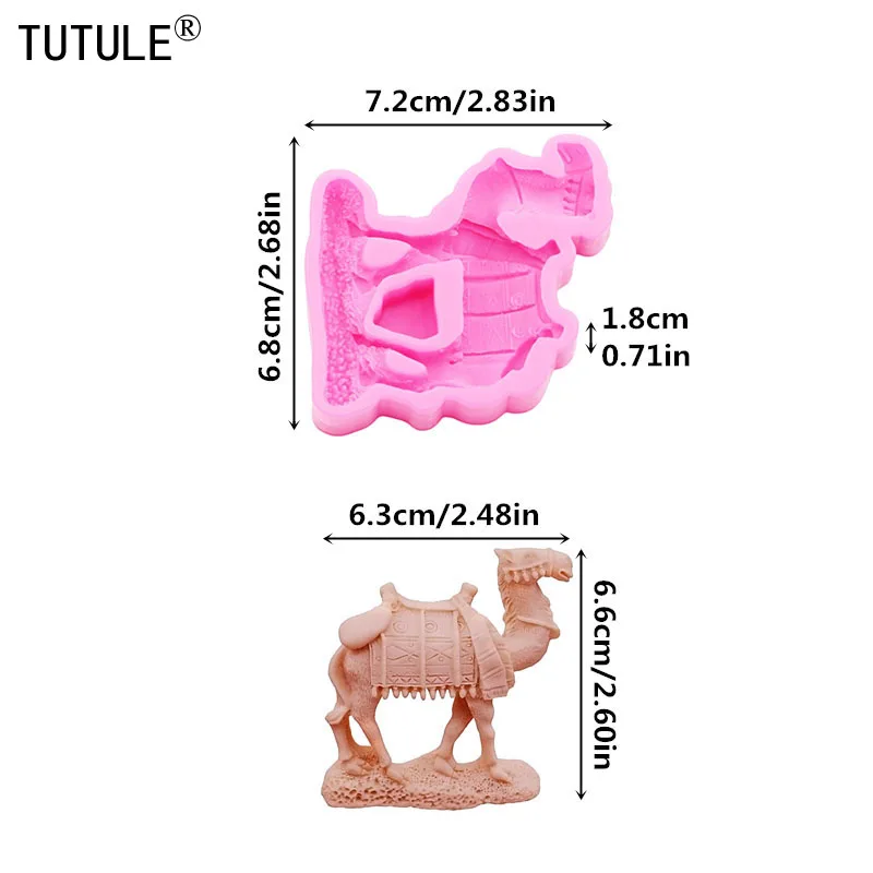 3D camel resin Clay item of jewelry Drip Silicone molds ninny Accessories keychain Mold camel Chocolate fondant Cake Mould