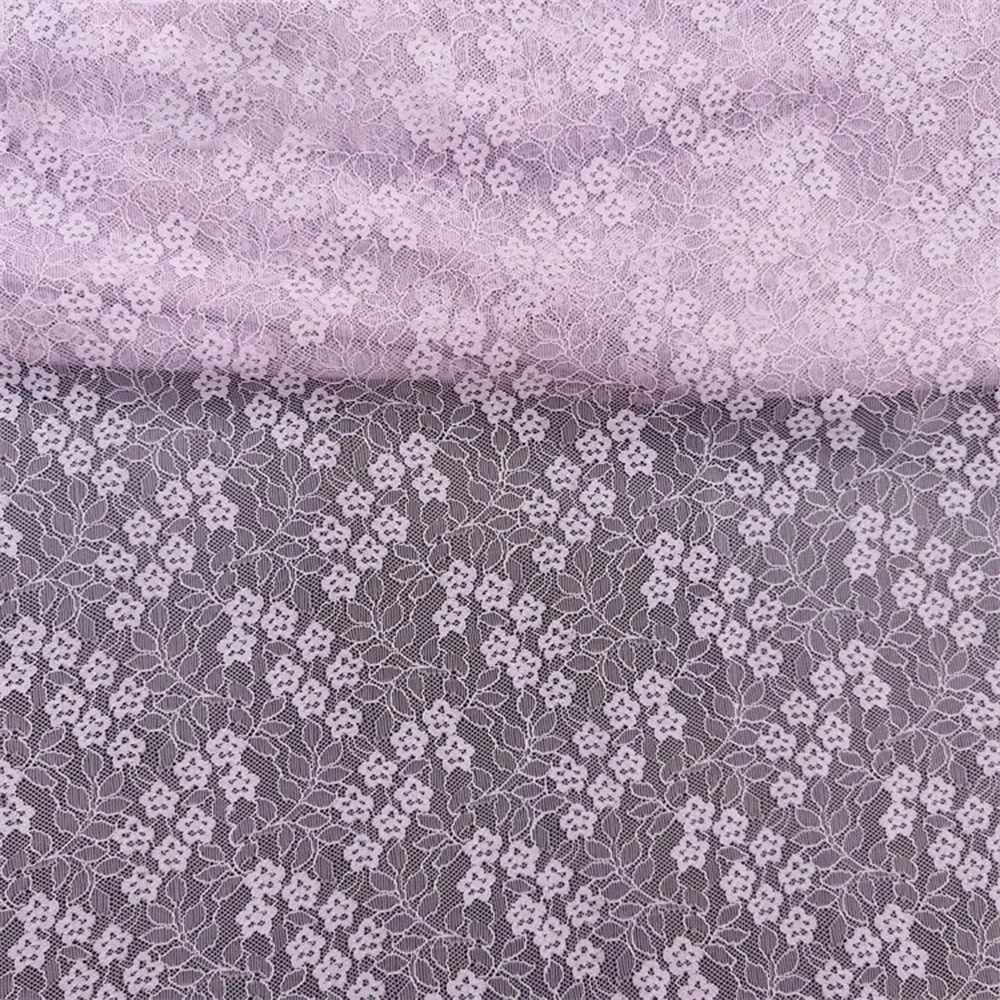 

Retro Floral Perspective Lace Fabric Soft Flowing Clear Texture for DIY Lingerie Home Decoration