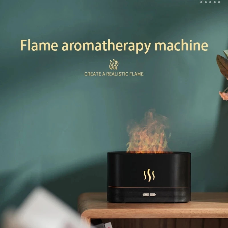 USB dyfuzor olejków eterycznych symulacja płomieni ultradźwiękowy nawilżacz Home Office odświeżacz powietrza zapach Sooth snu Atomizer