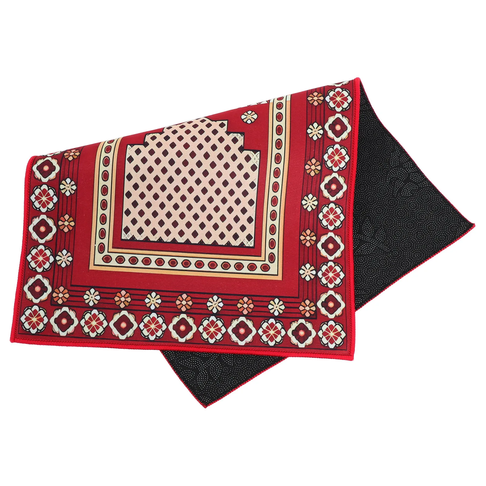 

Islamic Prayer Mat Ramadan Thick Foldable Turkish Rug Soft Non-Skid Prayer Carpet Decorative Living Room Bedroom Muslim Worship
