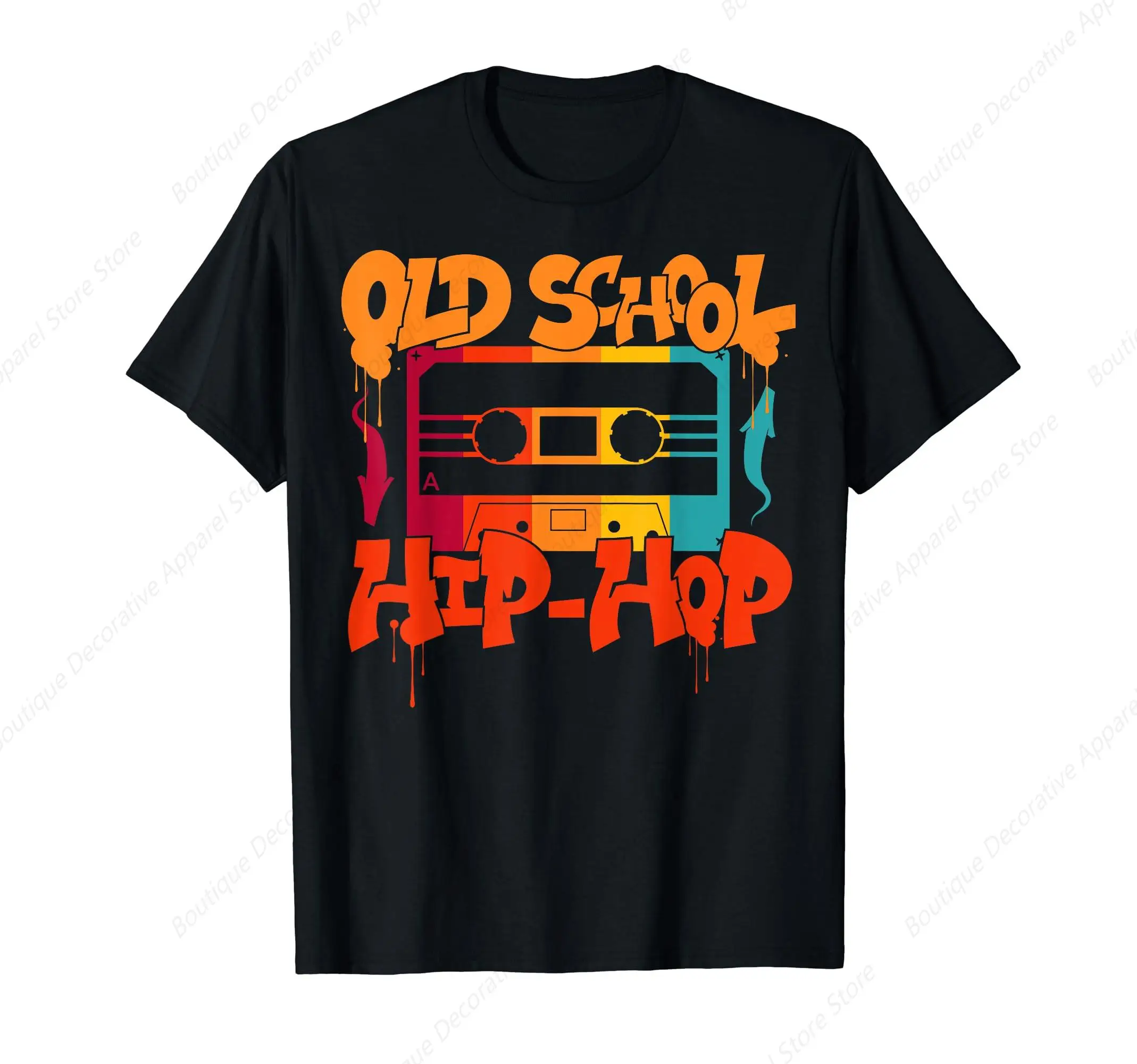 

Retro Old School Hip Hop 80s 90s Graffiti Cassette T-Shirt