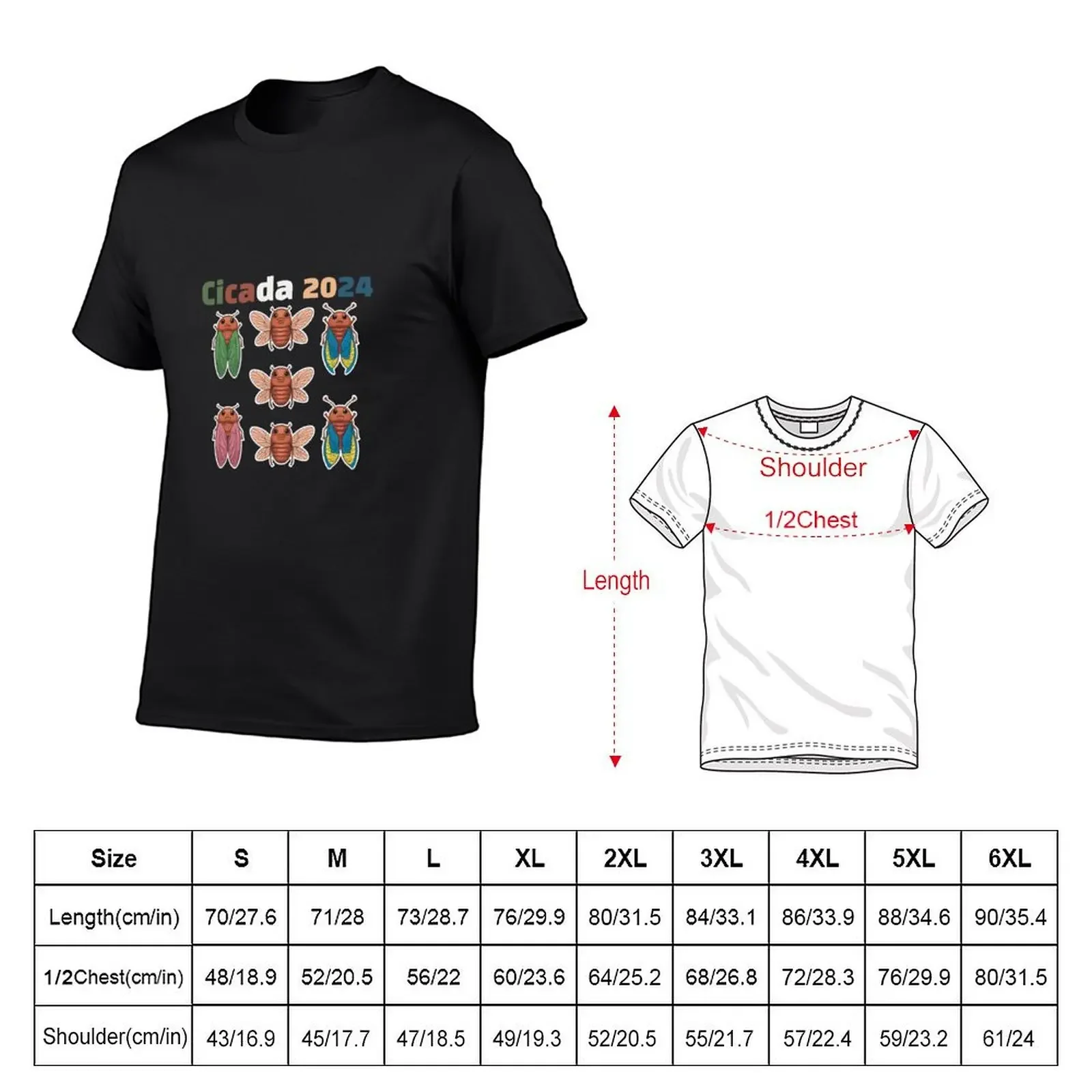 Cicada 2024 Chronicles, cartoon design, T-Shirt anime stuff vintage anime shirt cute clothes men graphic t shirts