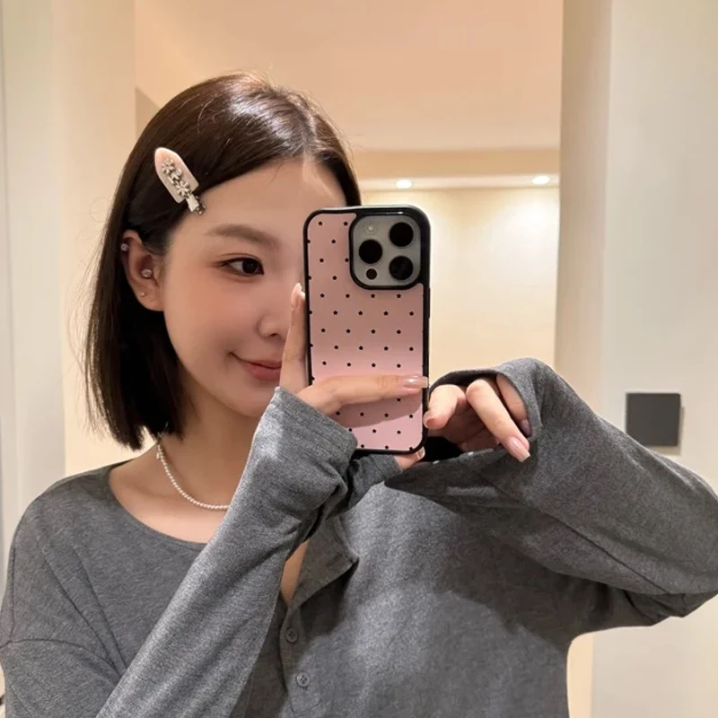 Ins الكورية الحد الأدنى موضة الوردي شاشة كاملة نجوم جراب هاتف آيفون 17 الهواء 16 15 14 13 12 11 برو X ماكس 8 7 زائد Y2K غطاء #2