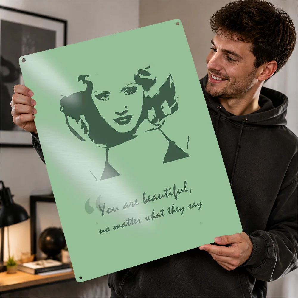 Christina Aguilera Quote Aluminum Poster Customized Metal Sign Leadership Wall Art Belongs In Training Rooms And Reading Nooks