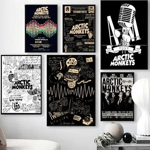 1 st Arctic Monkeys Band Musikalbum Poster Självhäftande Konst Vattentät Pappersklistermärke Kaffe Hus Bar Rum Väggdekor 10 best sales Arctic Monkeys-klistermärken - №1