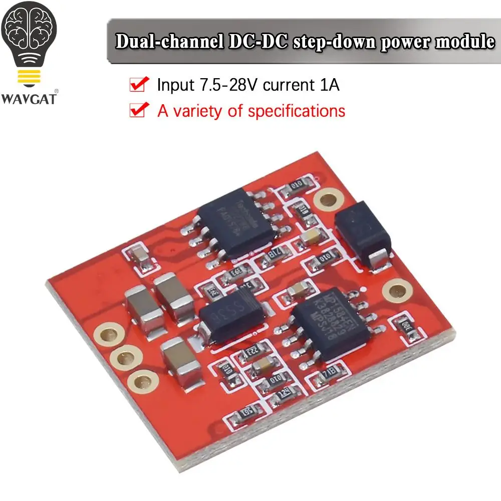 NEW DC-DC step-down PSU Positive and negative dual output 5/9/12/15V Power input 7.5-28V current 1A