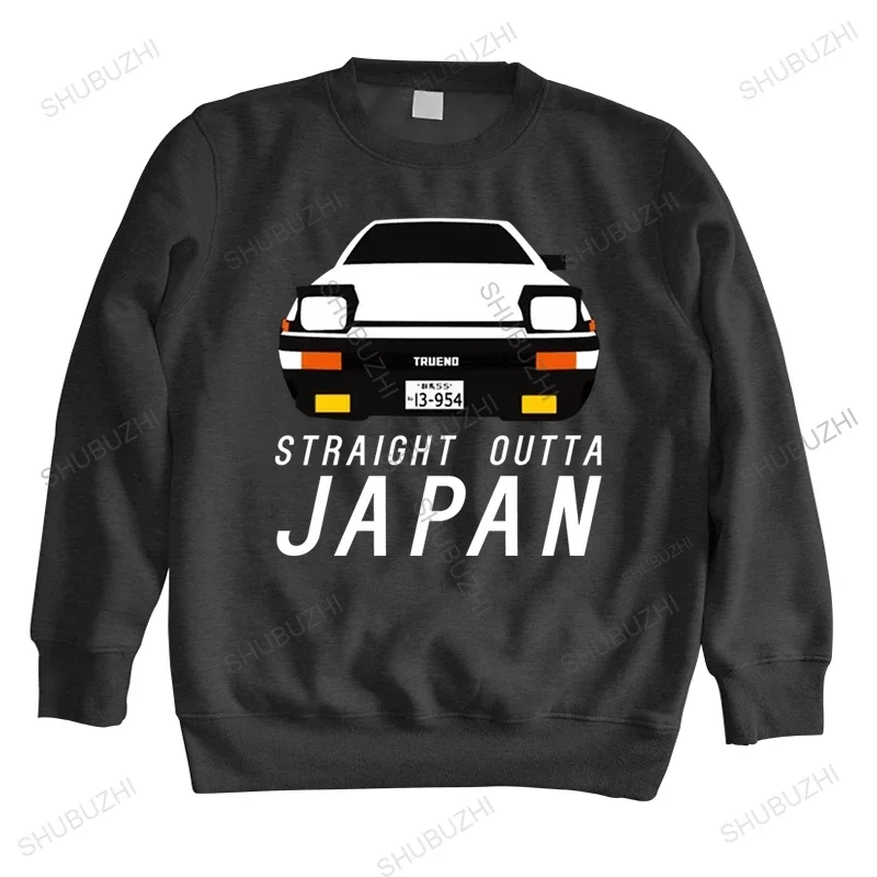 male sweatshirt EM LINHA RETA FORA do JAPÃO-AE86 Camiseta Namorado Roupas Crewneck Algodão Plus Size Manga Curta Custom Initial