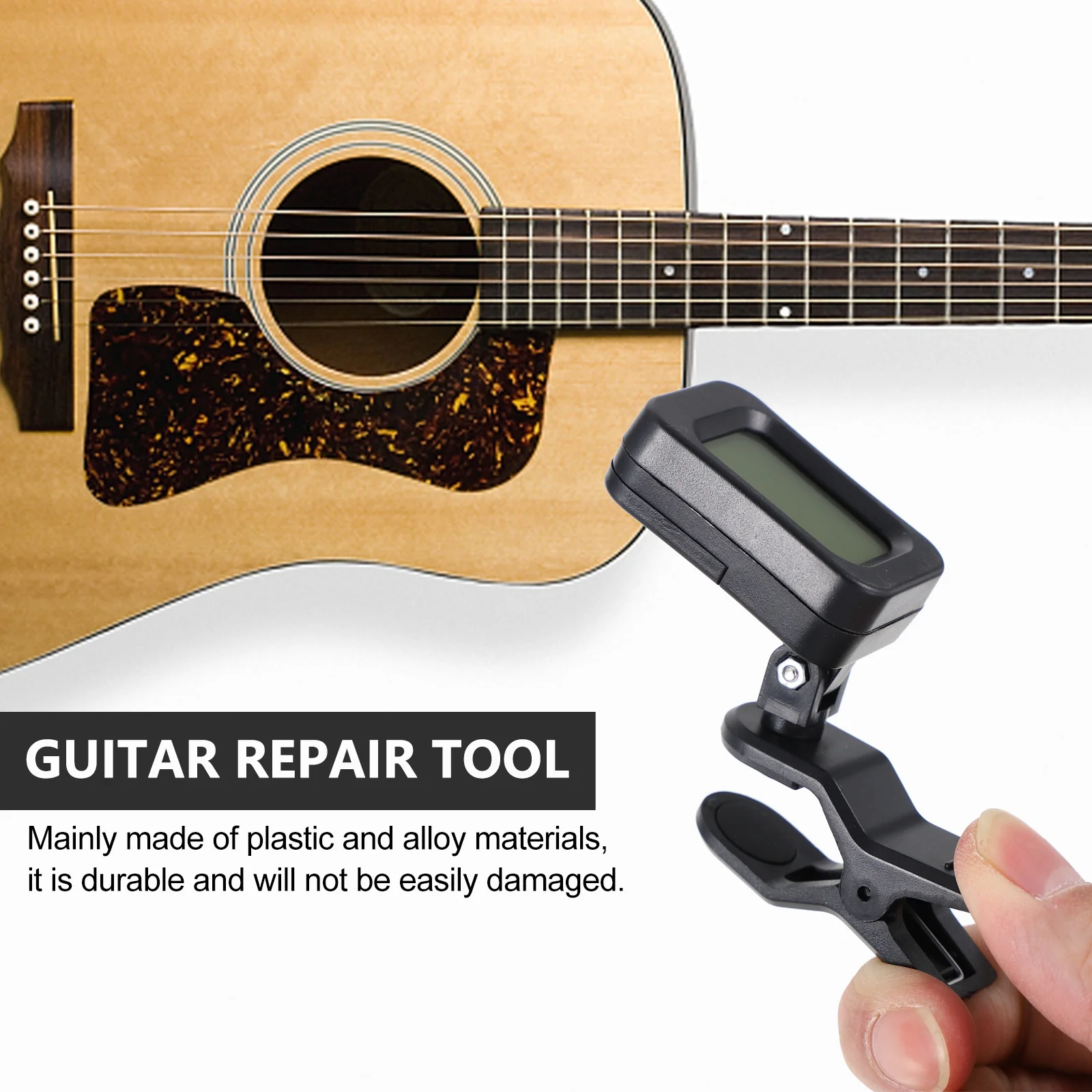 

1Set Guitar Strings Changing Kit Ergonomic Design Durable Plastic Alloy Guitar Tool Kit Bridge Saddle Nut String Winder Finger