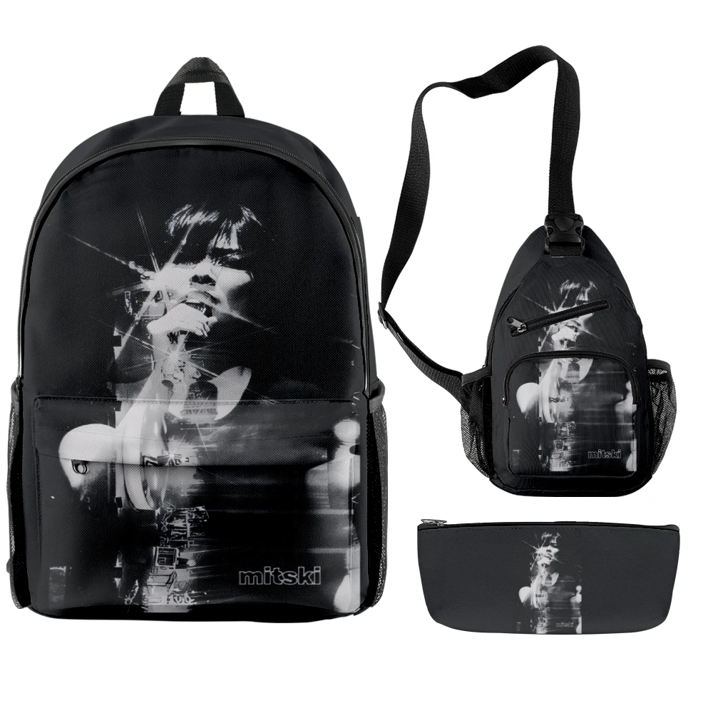 Mitski 2024 Tour Backpack Three Piece Set Women Men Shoulders Bag Fashion Streetwear Travel Bags