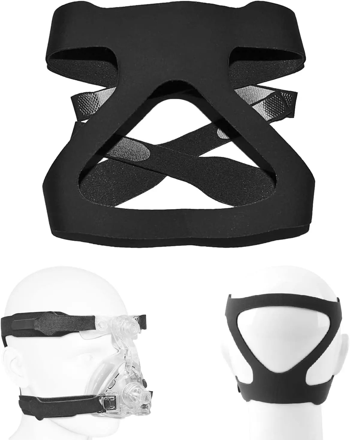 Universal CPAP Headgear Strap - Fits ResMed P10/F10/F20 Masks, Elastic Replacement Headband (Nasal Pillow Compatible)