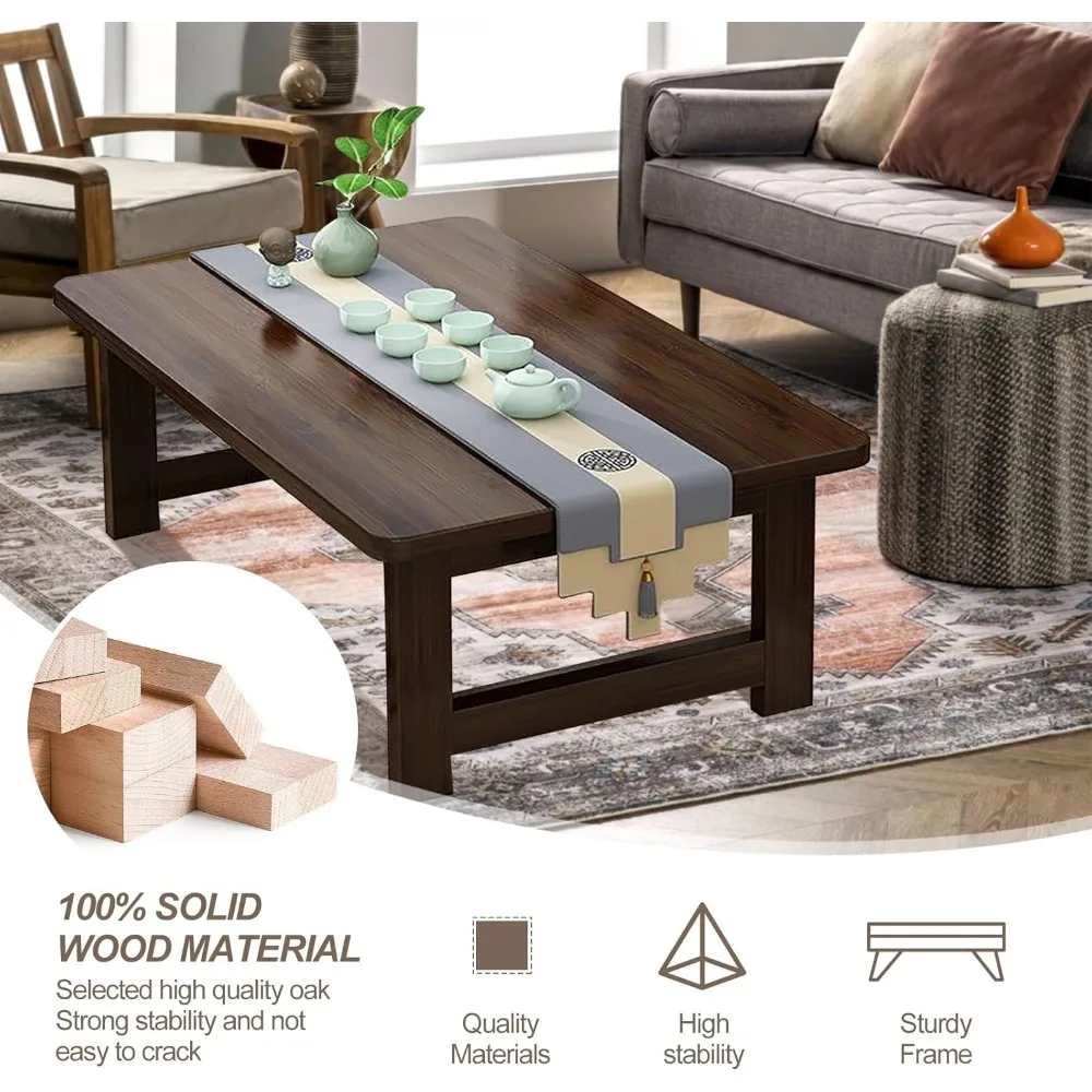 Floor Sitting Table Folding Tea Table Solid Wood Modern Coffee Low  for Sitting On The Floor Japanese Home Decoration
