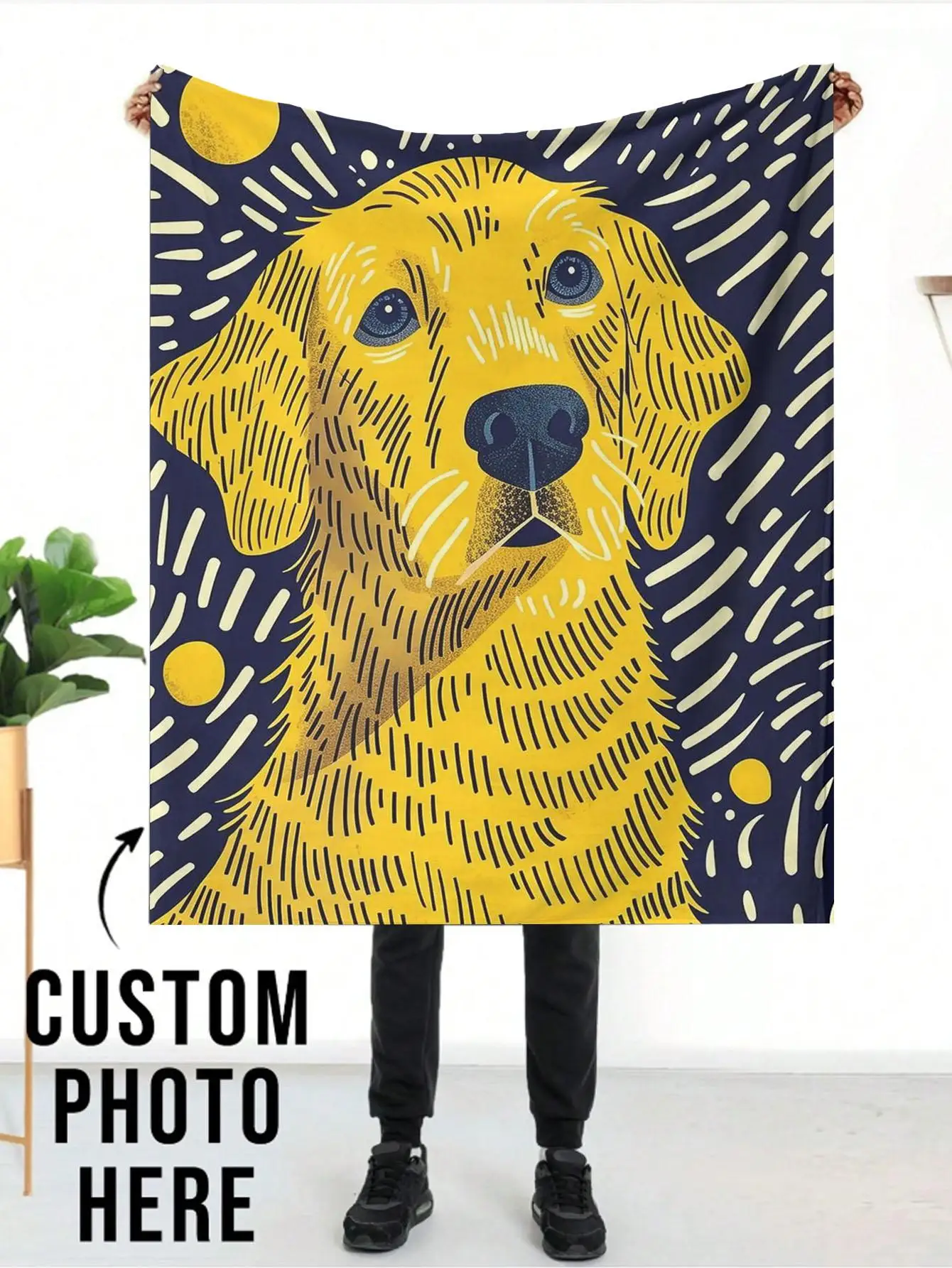 

Custom Blanket - Ideal Gift for Holidays, Birthdays and Memorial – Suitable for Sofa Bed Car Camping Office Home Decoration