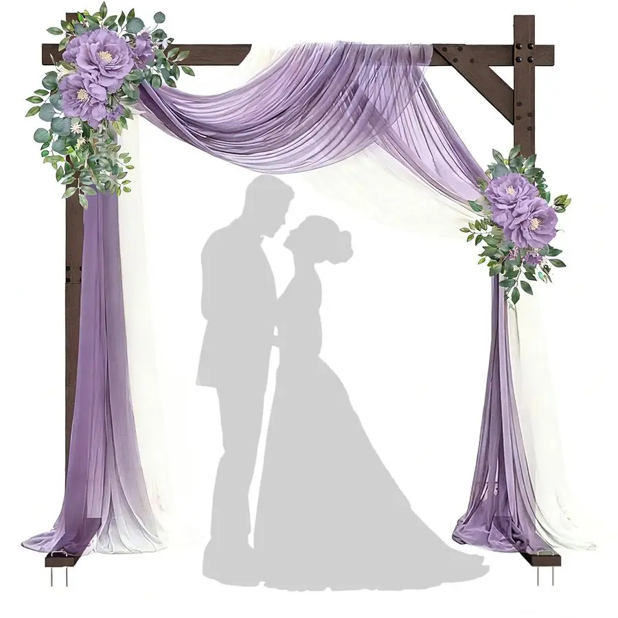 

7.48 FT Square Wood Wedding Arches Wooden Arch for Ceremony Wooden Arbor for Wedding Backdrop Stand for Indoor Outdoor Wedding P