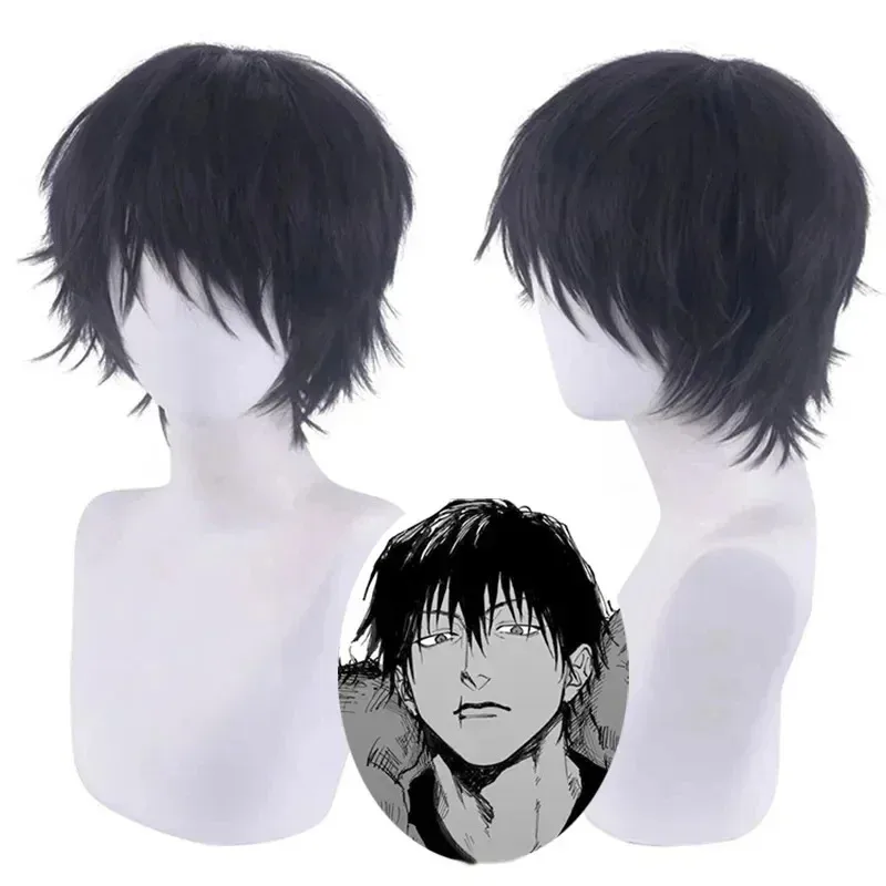 

Synthetic Anime Jujutsu Kaisen Toji Fushiguro Cosplay Wig Short Black Heat Resistant Hair Wigs Fushiguro Cosplay Wig