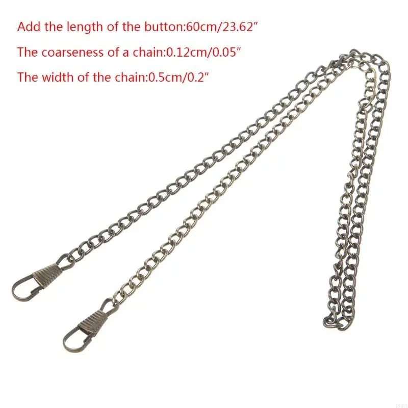 R66A Metal Purse Chain Strap DIY Handle Shoulder for Cross Body Bag Handbag Replaceme