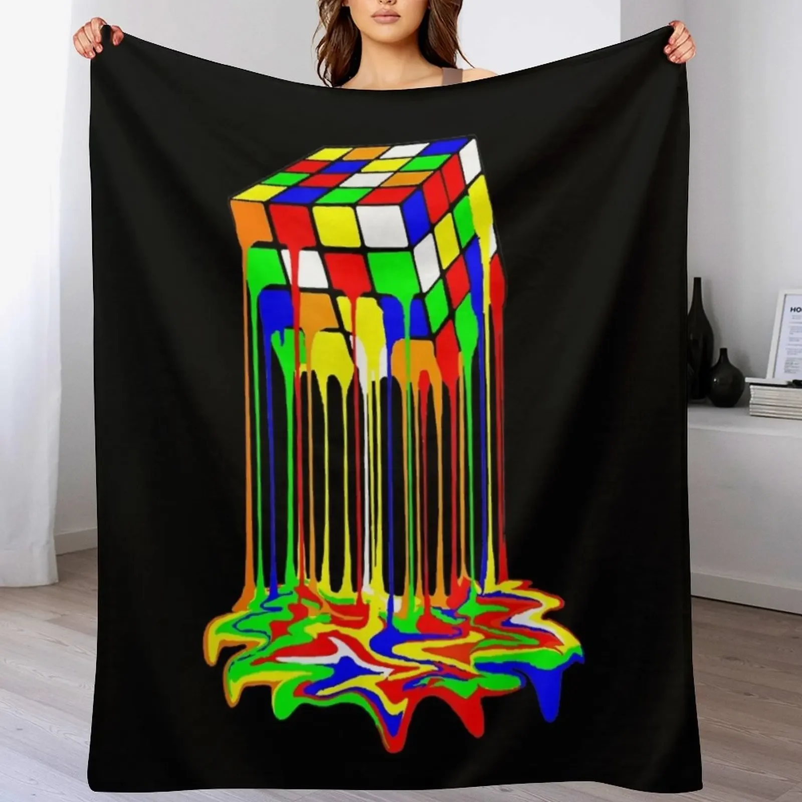

Cube Colorful Awesome Graphic Throw Blanket Comforter Beautifuls Heavy decorative Blankets