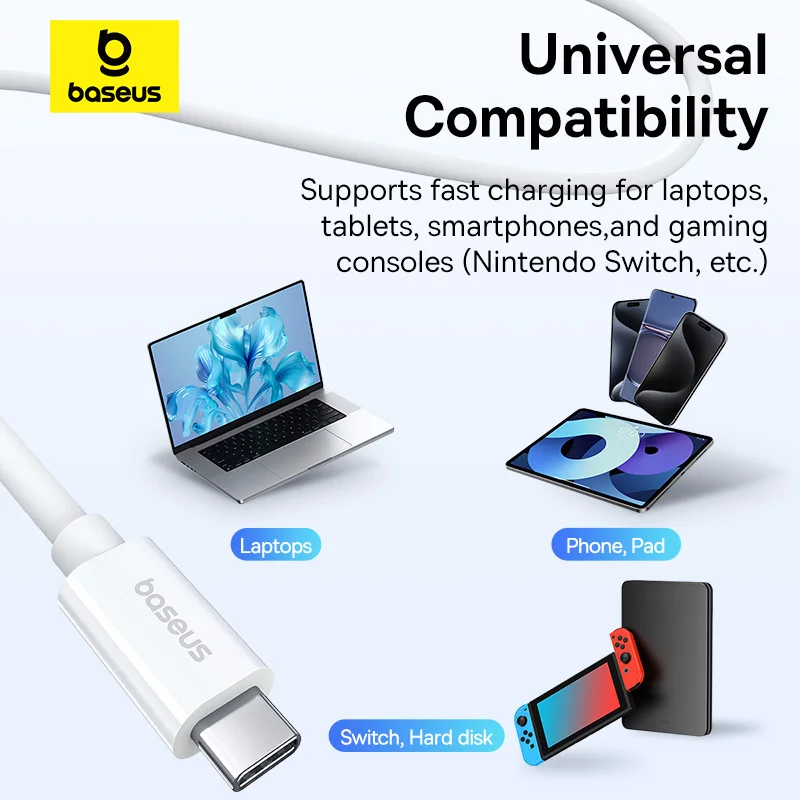 Baseus 240 واط USB C كابل USB 4.0 40Gbps كابل بيانات USB C كابل لماك بوك 8K/60 هرتز نوع C إلى نوع C USB C كابل آيفون 15