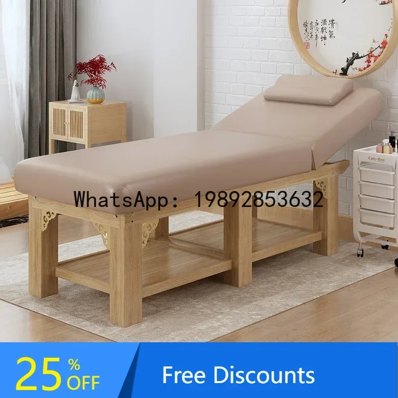 

DD solid wood beauty bed beauty salon special massage bed massage bed eyelash spa with chest hole