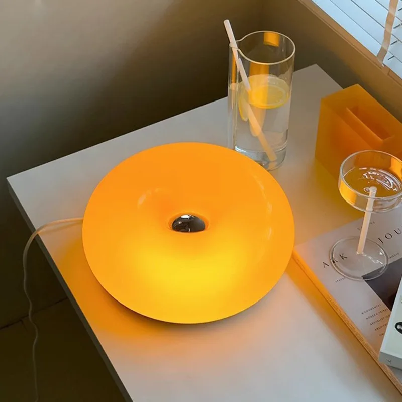 Nordic Glas Wand Lampe LED Beleuchtung Touch Schalter Orange Weiß USB Stecker Wohnzimmer