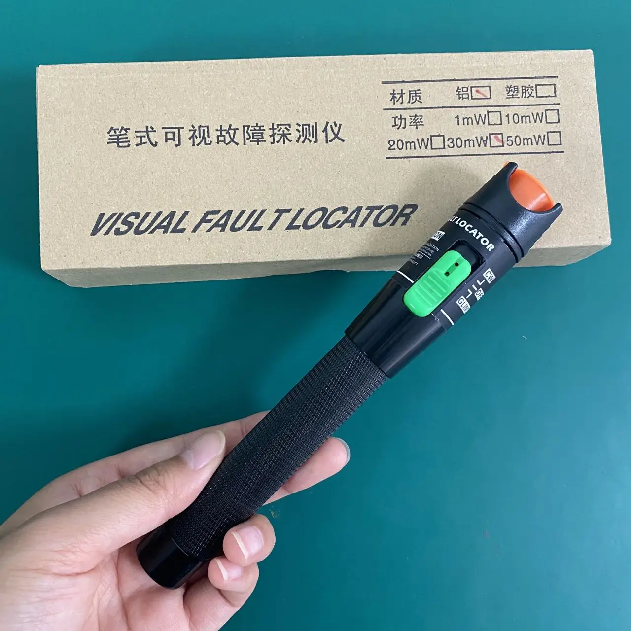 30KM VFL Light Pen Optic Light Source Fiber Cable Tester 30mW Visual Fault Locator 650+10nm Wavelength FC,SC,ST Universal