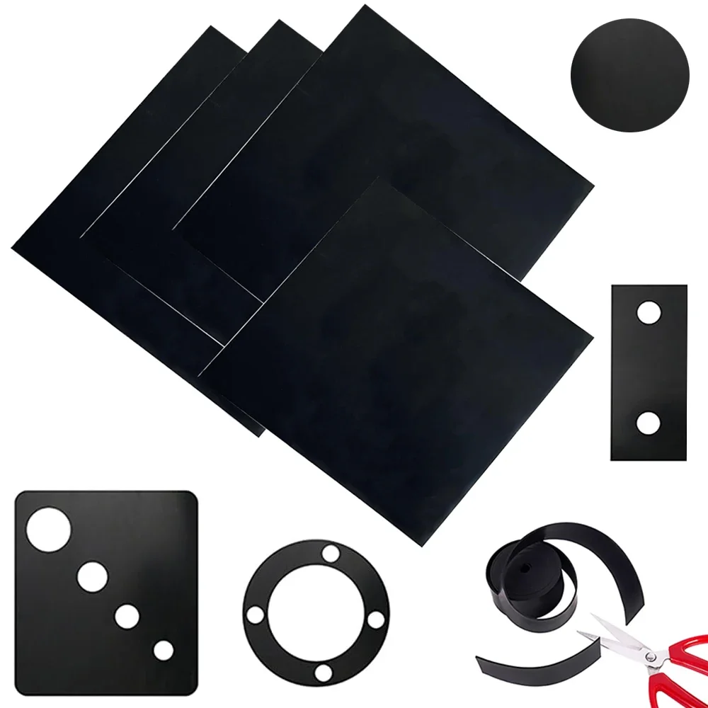 1-5Pcs Neoprene Rubber Sheet Pad, Solids Anti-Slip Waterproof Cushion Gasket sealing  Mat for Flooring Protection DIY